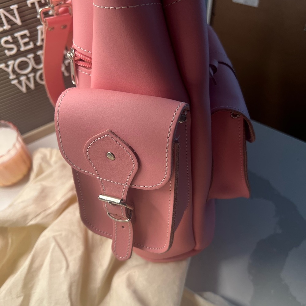 Pink Leather Backpack - Picture 5 of 8